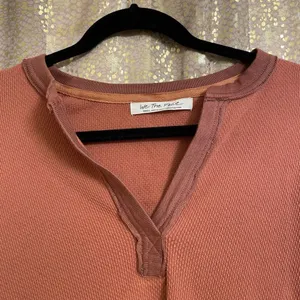 Free People Boho Long Sleeve Mikah Layering Sweater Autumn Combo Small NWT thumbnail 5
