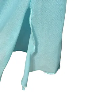 Edikted Light Blue Cold Shoulder Mesh Mini Dress Long Sleeve Size S NWT thumbnail 6