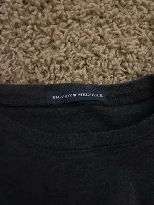 Dark Grey Brandy Melville Top thumbnail 3