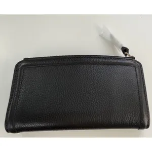 Kate Spade Black Pebbled Leather Zip Slim Bifold‎ Wallet K5613 NWT Gift Classic thumbnail 3