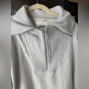Aerie 1/4 half zipped sweatshirt Quarter Pullover Sweater oversized Cotton Cozy thumbnail 4