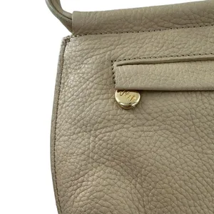 MONSAC Neutral Beige Pebbled Leather Small Shoulder Bag thumbnail 4