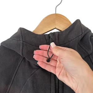 Lululemon Black Full Zip Hoodie Sz 8 thumbnail 4