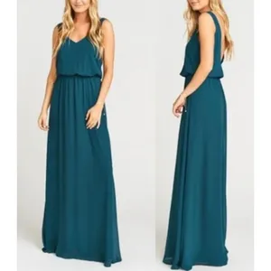 NWT Show Me Your Mumu Kendall Maxi Dress‎ in Deep Jade Chiffon thumbnail 2