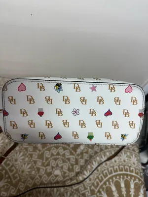 Dooney & Bourke Greta White Signature Print Crossbody with Multicolor Motifs thumbnail 3