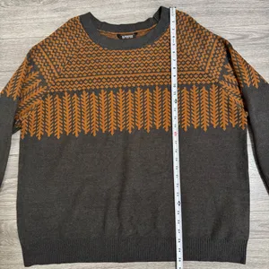 BloomChic Gray Patterned Crewneck Pullover Relaxed Fit‎ Women Sweater Size 18-20 thumbnail 9