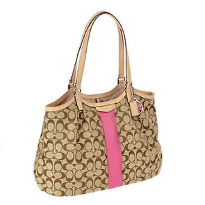 NWOT Coach Signature Stripe Devin Shoulder Bag thumbnail 2