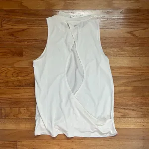 Fabletics Cream Open Back Tank Top thumbnail 2