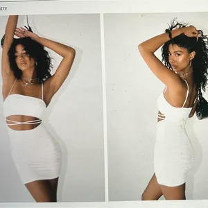 Princess Polly Dress Mini White Cut-Out thumbnail 2