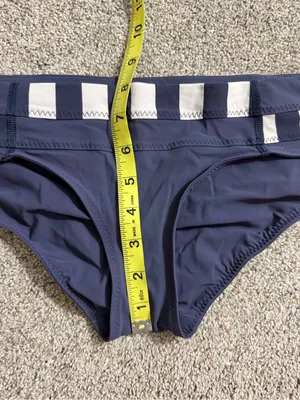 Lululemon Shanti Surf Hipster Steep Stripe Printed Cadet Blue Size 6 Bottom ONLY thumbnail 9