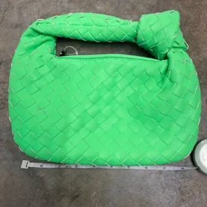 Neon Green Intrecciato Knotted Mini Jodie Style Bag Hobo Purse thumbnail 6