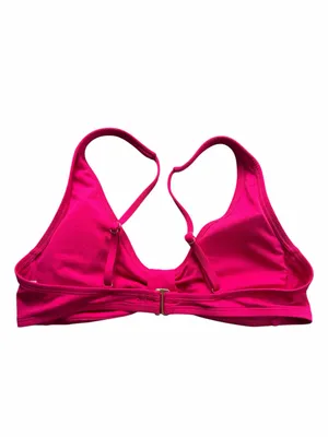 Shade & Shore Women’s Hot Pink Ribbed Bikini Top Size M (8-10) Adjustable thumbnail 2