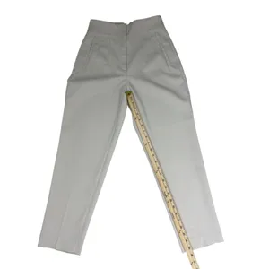 ZARA Cream Straight Leg Pants Size S Gently Used thumbnail 9