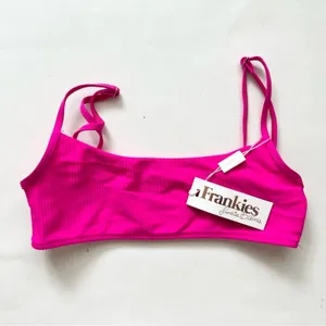 Frankie’s Bikinis Boots Ribbed Bralette Bikini top small NEW thumbnail 3