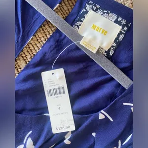 NWT Anthropologie Maeve Fern Ruched Dress 4 Fit & Flare Button Down Cottagecore thumbnail 14