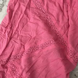Free People Intimately PINK Cotton Sheer Pants w/Lace Trim, Size M, New w/o Tag thumbnail 4