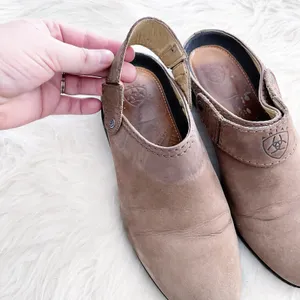 Ariat Brown Leather Sport Clog Slip On Slingback thumbnail 4