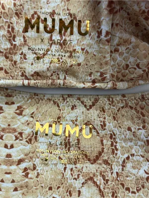 Show‎ Me Your Mumu High-Waisted Reptile Snake Print Bikini Set Womens XL Swim thumbnail 2