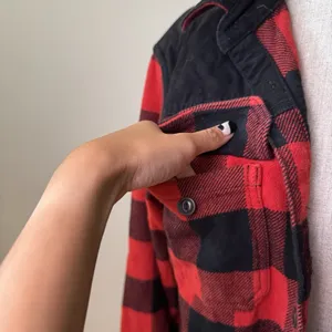 American Eagle AE Unisex Flannel Plaid Button-Down Long Sleeve Shacket Size S thumbnail 15