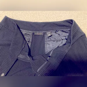 New York and Co. Blue pin striped Straight Leg Pants. thumbnail 2