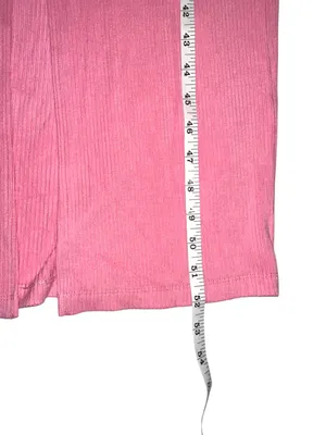 L*space Skyler Dress Ribbed Pink Cutout Side Slit Sleeveless Midi SMALL in Guava thumbnail 9