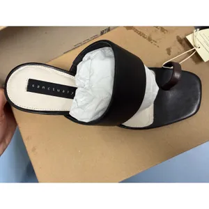 Sanctuary SA-BOLD Black/Mocha Toe-Loop Woven Block‎ Heel Sandals Size 8.5M NIB thumbnail 2