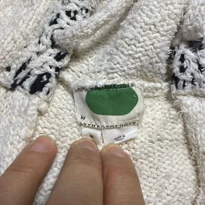 Anthropologie oversized ivory sweater with hood medium thumbnail 2