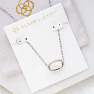 Kendra Scott Elisa White Mother of Pearl Necklace Silver thumbnail 4