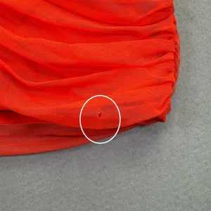 Alice + Olivia Red Ruched Mesh Mini Dress Spaghetti Strap Size‎ 6 Bodycon Zipper thumbnail 8
