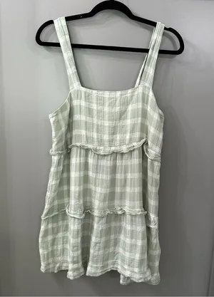 Show Me Your Mumu Napa Mini Dress Green Plaid Size Medium thumbnail 5