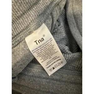 TNA | Aritzia Knit Waffle Drawstring Jogger Sweatpants in Grey‎ size Large thumbnail 6