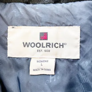 Woolrich Wool Fleece Jacket Womens Large Quilted Classic Minimal Cozy 22707 Onyx thumbnail 7
