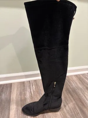 Sam Edelman Black Velvet Patricia OTK Size 8 Boots thumbnail 8