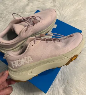 Hoka Transport Pale Pink /Lilac Trail Sneakers with Cream Midsole size 7 thumbnail 1