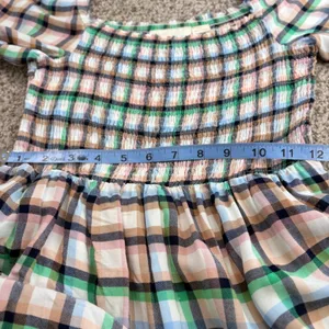 Maeve Anthropologie Plaid Smocked Maxi Dress XS Cottagecore Prairie Long‎ Sleeve thumbnail 14
