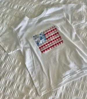 usa flag baby tee Size xs thumbnail 1