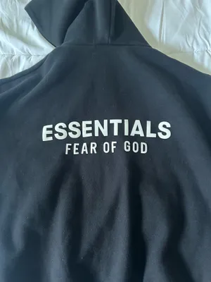 Essential hoodie black thumbnail 6