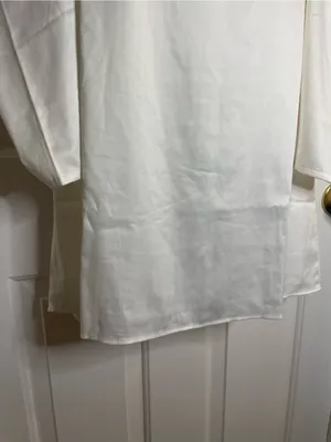 Danielle Bernstein White Square Neck Long Sleeve Mini Dress Size Large thumbnail 3