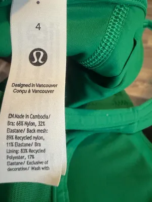 Lululemon Flow Y Med Support Sports Bra B/C Raceway Green 4 NWT thumbnail 5