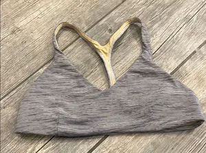 Lululemon Athletica Gray Sports Bra with Racerback thumbnail 1