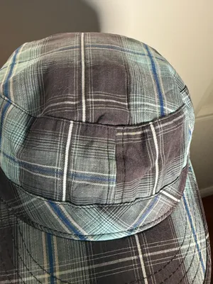 Rainbow Headwear Y2K Plaid Casual Military Cadet Cap - Blue/Black OS thumbnail 3