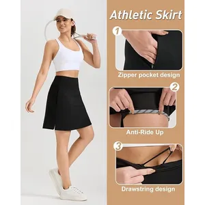 NWT ~ Women's Black 19" Knee Length Skort Pocket Golf Tennis Skirt ~ SMALL thumbnail 3