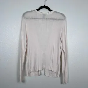 Torrid Women Super Soft Tie-Front‎ Cardigan Ivory Ribbed Knit Sweater 2X thumbnail 7