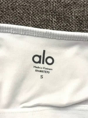 Alo Yoga White Goddess Ribbed Cropped Bandeau Bra Tube Top S thumbnail 6