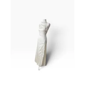 Lulus Women White Satin Strapless Maxi Dress XS thumbnail 2