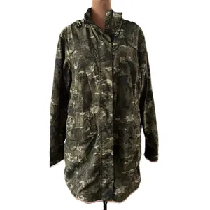 Eddie Bauer Women’s L Hooded Adventurer Hiking Parka Jacket Camouflage Vented thumbnail 2