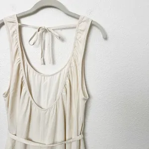 [Urban Outfitters] Cream Linen Blend Open Back Sleeveless Palmer Jumpsuit Sz XS thumbnail 10
