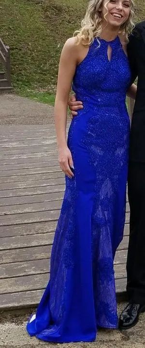 Jovani Blue Prom Dress thumbnail 1