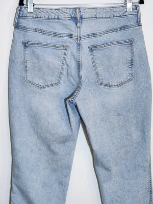 Universal Thread Light Wash High Rise Slim Straight Ankle Jeans Size 12 Flaw thumbnail 6