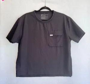 FIGS Technical Collection Black Scrub Top M Pocket Tee Unisex Medical Workwear thumbnail 1